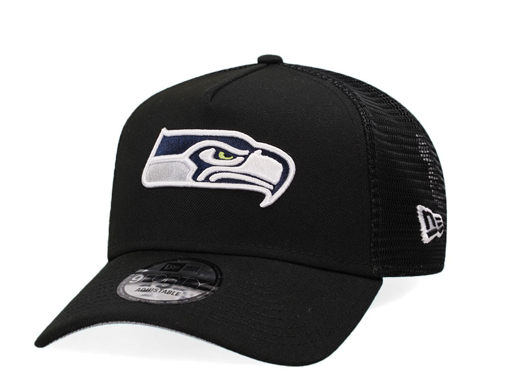 New Era Seattle Seahawks Black Trucker A Frame 9Forty Snapback Cappelini