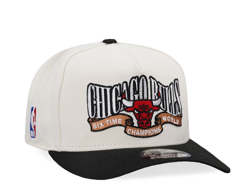 New Era  Chicago Bulls World Champions Chrome Two Tone Edition A Frame 9Fifty Snapback Cap