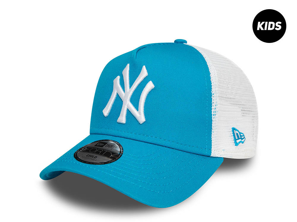 New Era New York Yankees League Essential Blue Kids 9Forty A Frame Trucker Snapback Cappellini