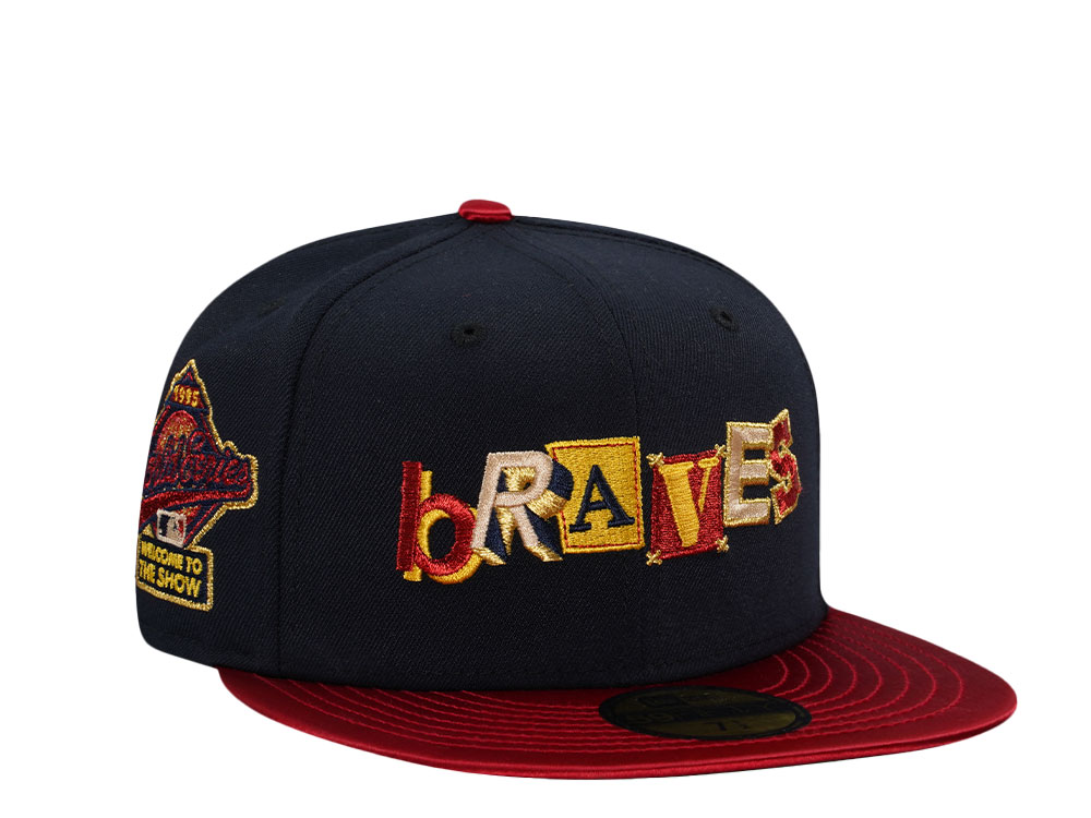 New Era Atlanta Braves World Series 1995 Script Satin Brim Two Tone Edition 59Fifty Fitted Cap