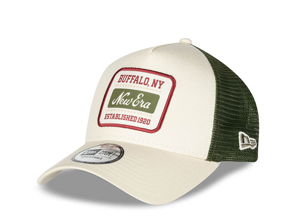 New Era Buffalo Beige Trucker A Frame Snapback Cappellini