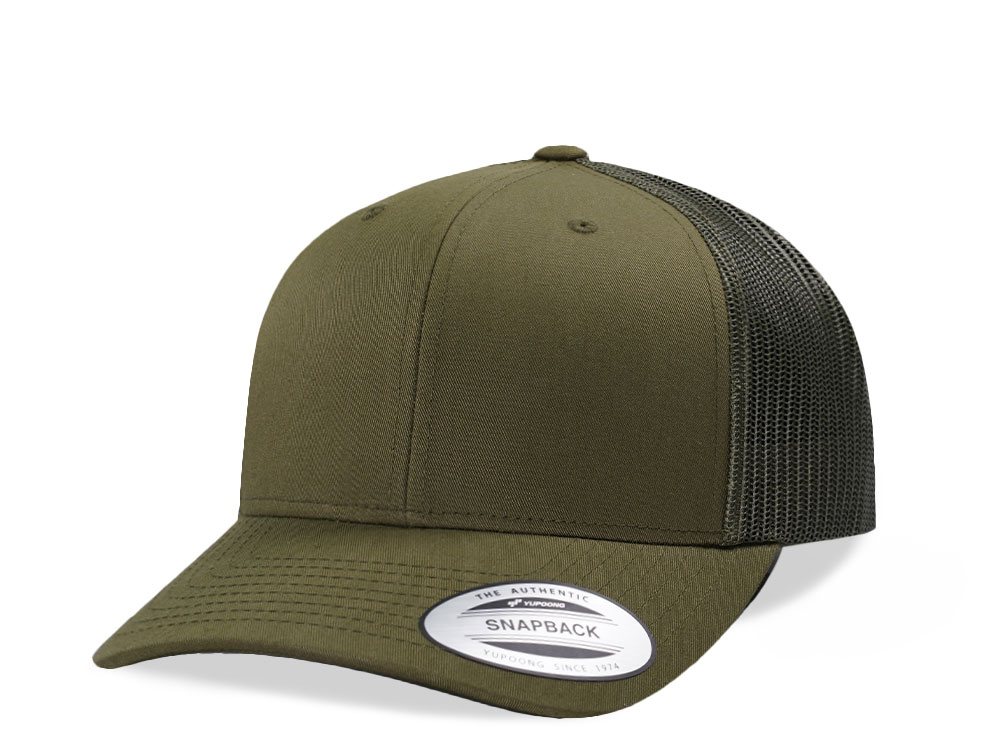 Yupoong Basic Olive Retro Trucker Snapback Cappellini