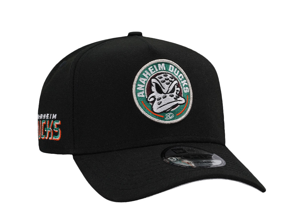 New Era Anaheim Ducks Black Prime Edition 9Forty A Frame Snapback Cap