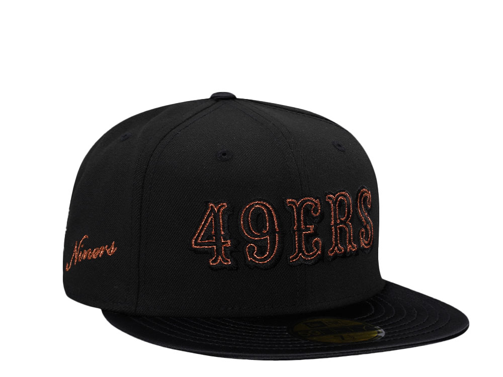 New Era San Francisco 49ers Black Copper Satin Brim Edition 59Fifty Fitted Cap