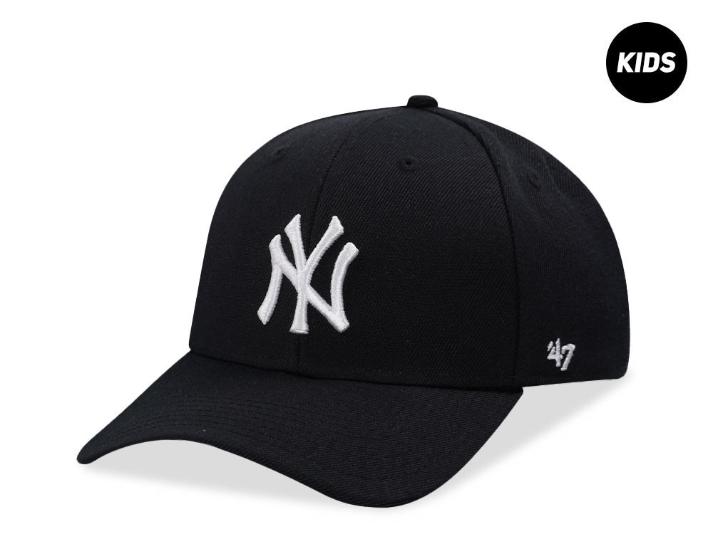 47Brand New York Yankees Black MVP Kids Strapback Cap TOPPERZSTORE.IT