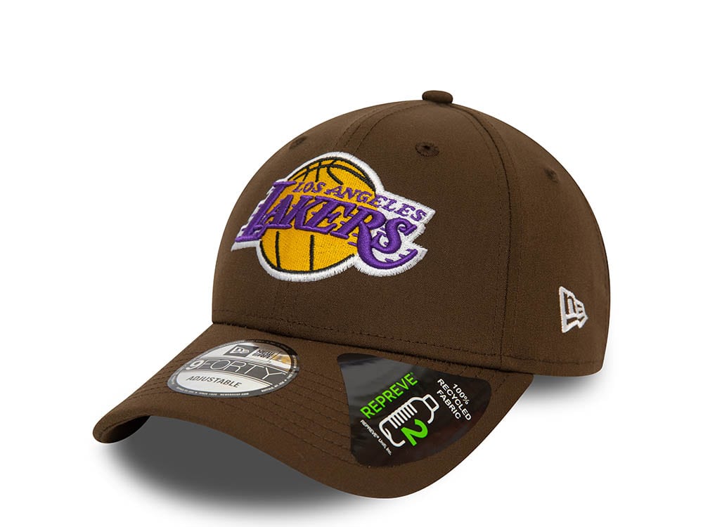 New Era Los Angeles Lakers Brown Repreve Edition 9Forty Strapback Cappellini