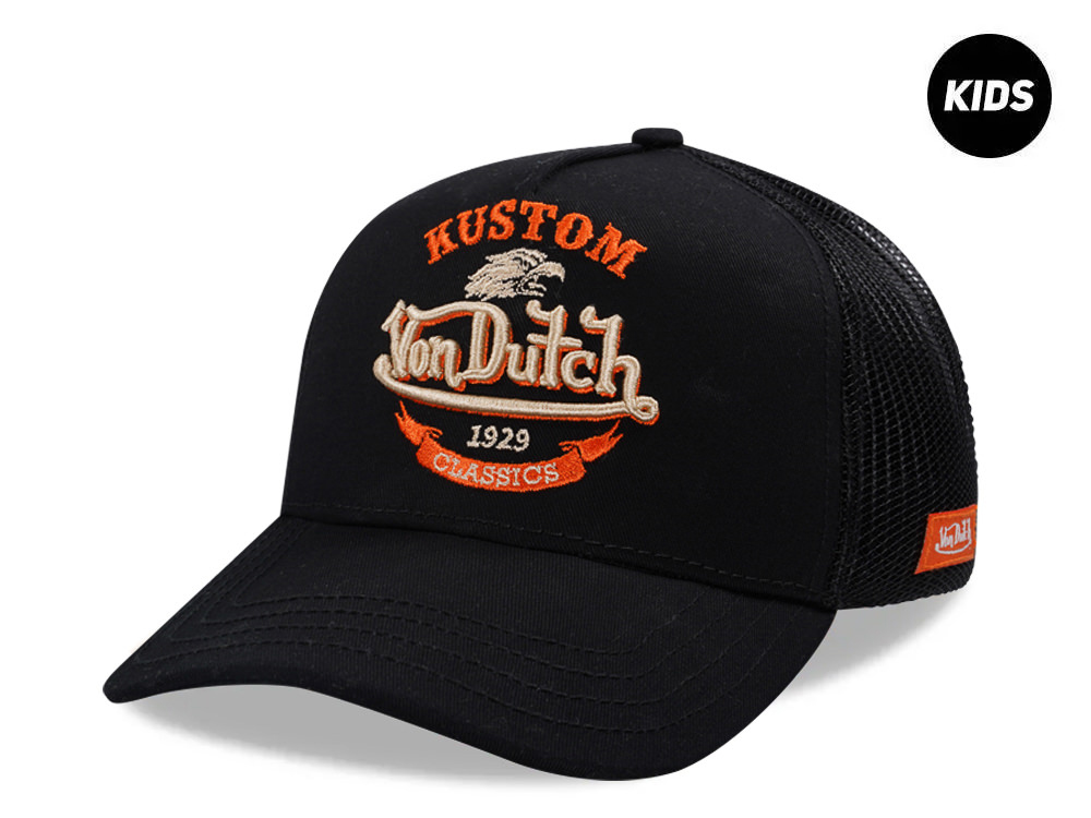 Von Dutch Eagle Black Kids Edition Trucker Snapback Cap