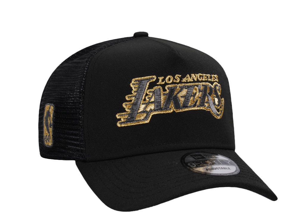 New Era Los Angeles Lakers Black Gold Classic Trucker Edition A Frame 9Forty Cappellini