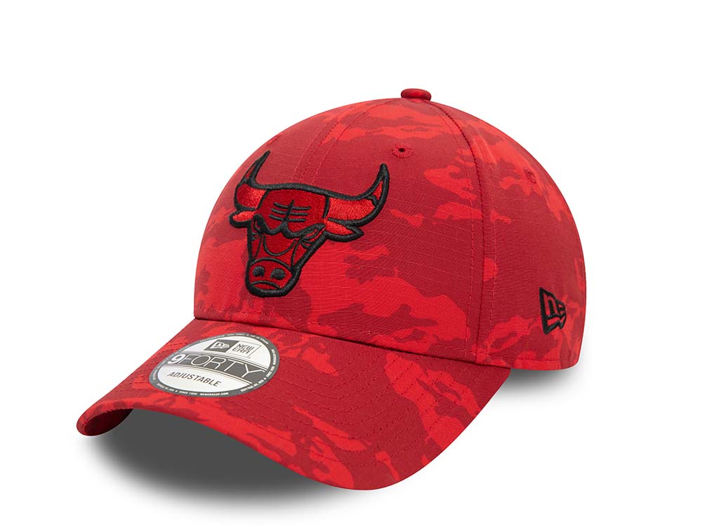 New Era Chicago Bulls Camo Red 9Forty Strapback Cappellini