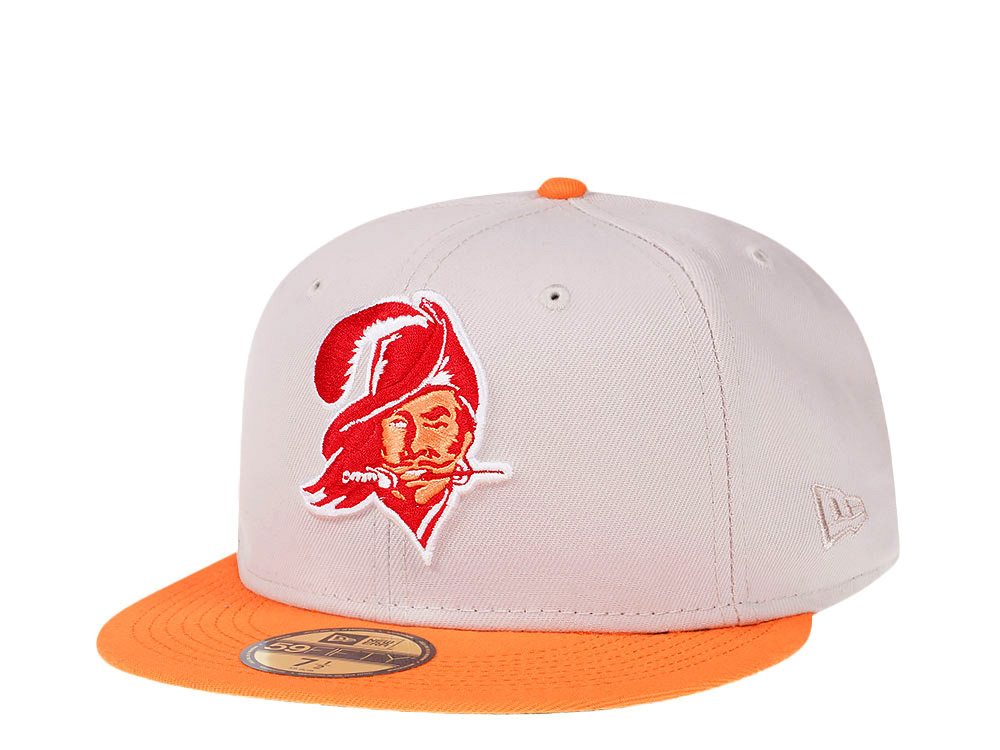 New Era Tampa Bay Buccaneers Stone Two Tone Throwback 59Fifty Fitted Cap