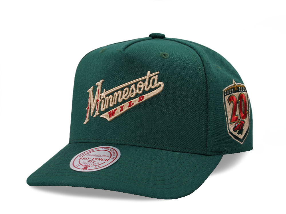 Mitchell & Ness Minnesota Wild 20th Anniversary Pro Pinch A Frame Snapback Cappellini