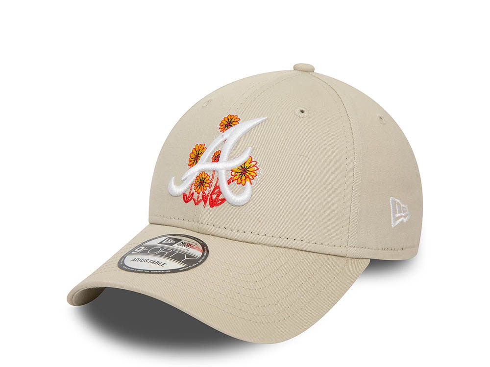 New Era Atlanta Braves Flower Icon Stone 9Forty Strapback Cappellini