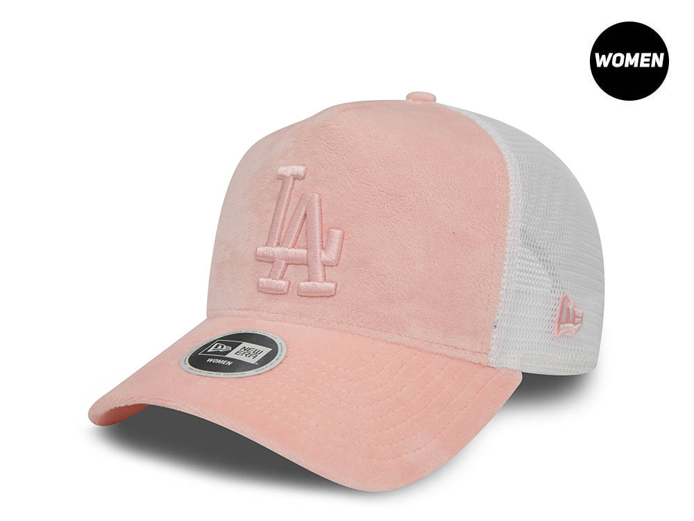 New Era Los Angeles Dodgers Velour Pink Womens Trucker Snapback Cappellini