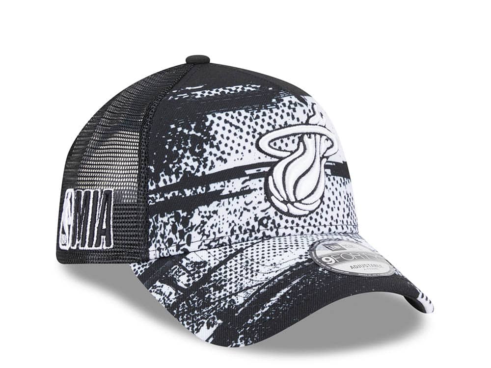 New Era Miami Heat NBA Tip Off 2024 Trucker 9Forty A Frame Snapback Cappellini