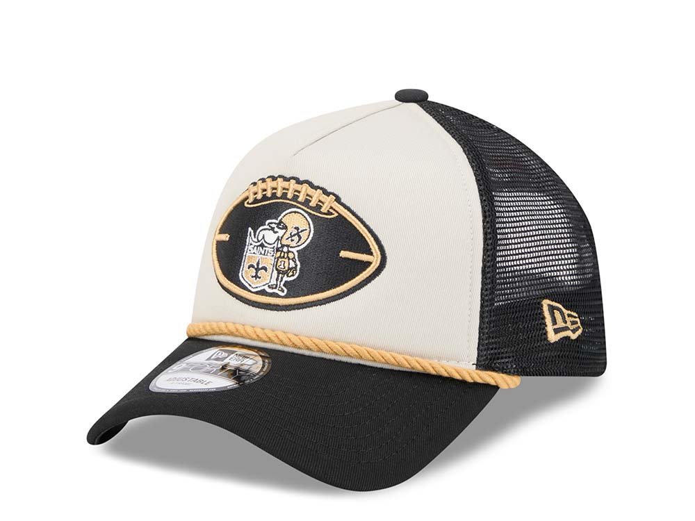 New Era New Orleans Saints Sideline 2024 9Forty A Frame Trucker Snapback Cappellini