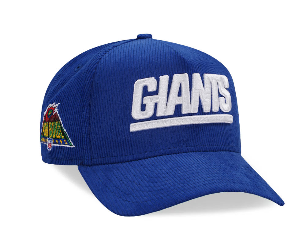 New Era New York Giants Pro Bowl 1995 Royal Corduroy Edition 9Forty A Frame Snapback Cap