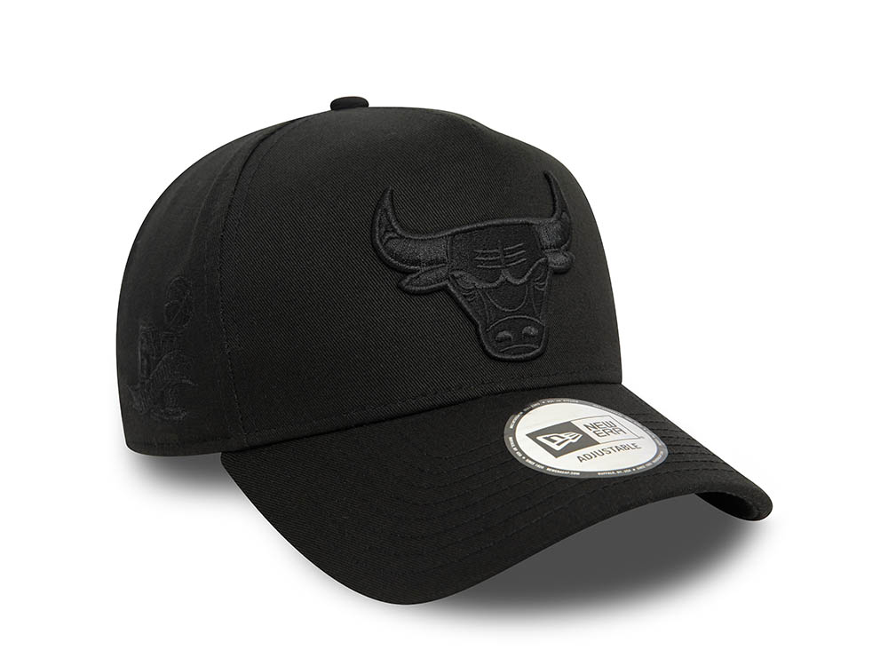 New Era Chicago Bulls Monochrome Black A Frame Snapback Cappellini