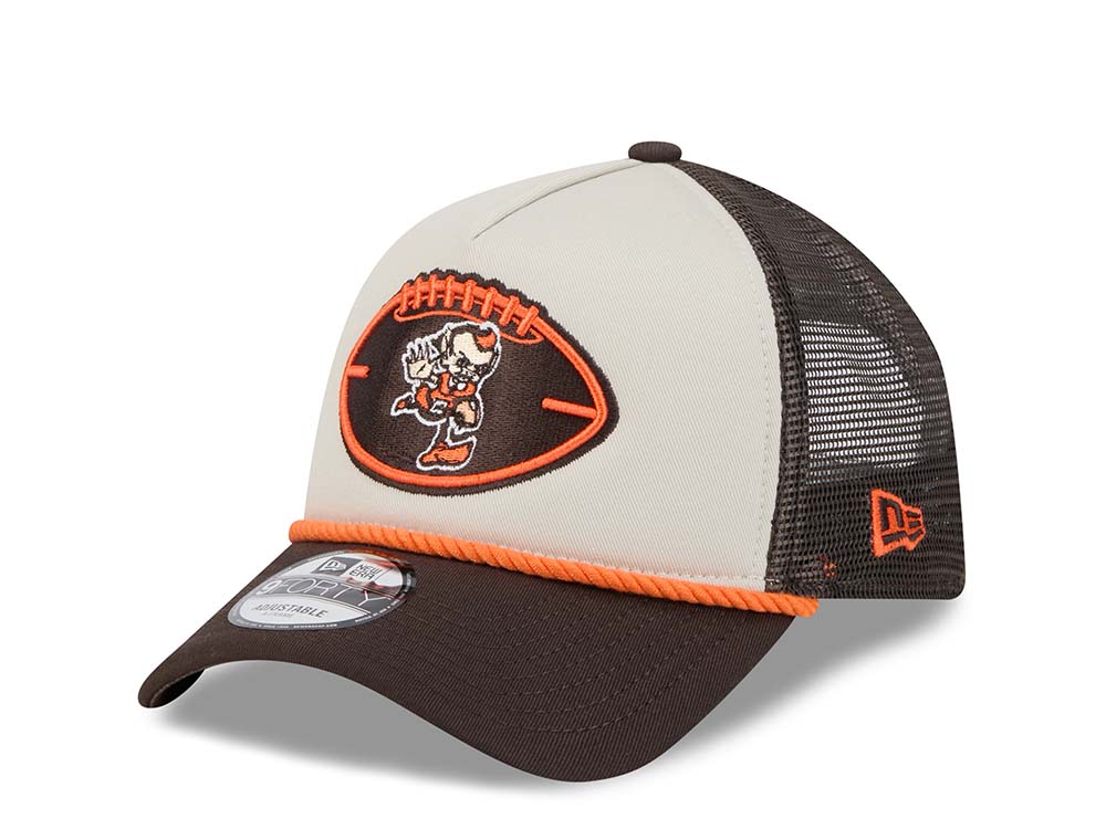 New Era Cleveland Browns Sideline 2024 9Forty A Frame Trucker Snapback Cappellini