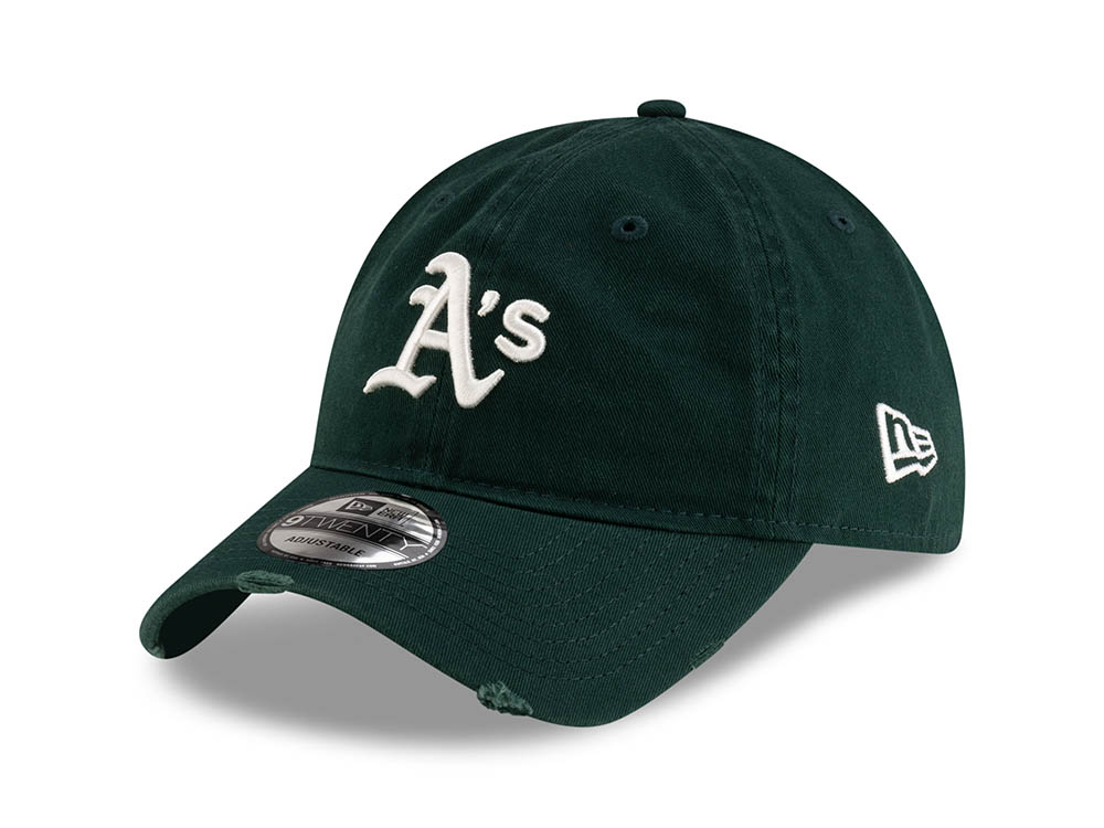 New Era Oakland Athletics Green Distressed 9Twenty Strapback Cap