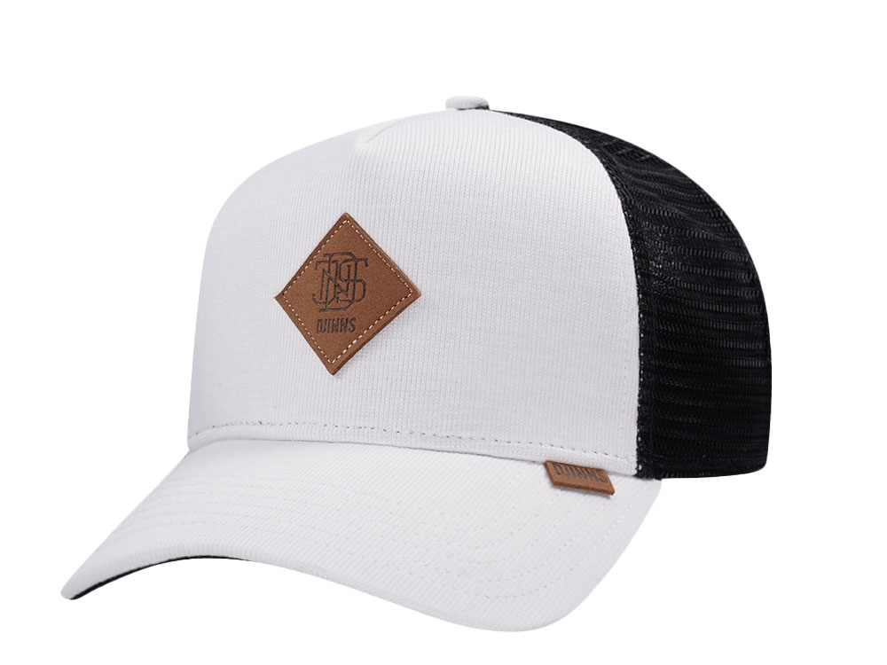 Djinns Cotton Knit White Trucker Snapback Cap