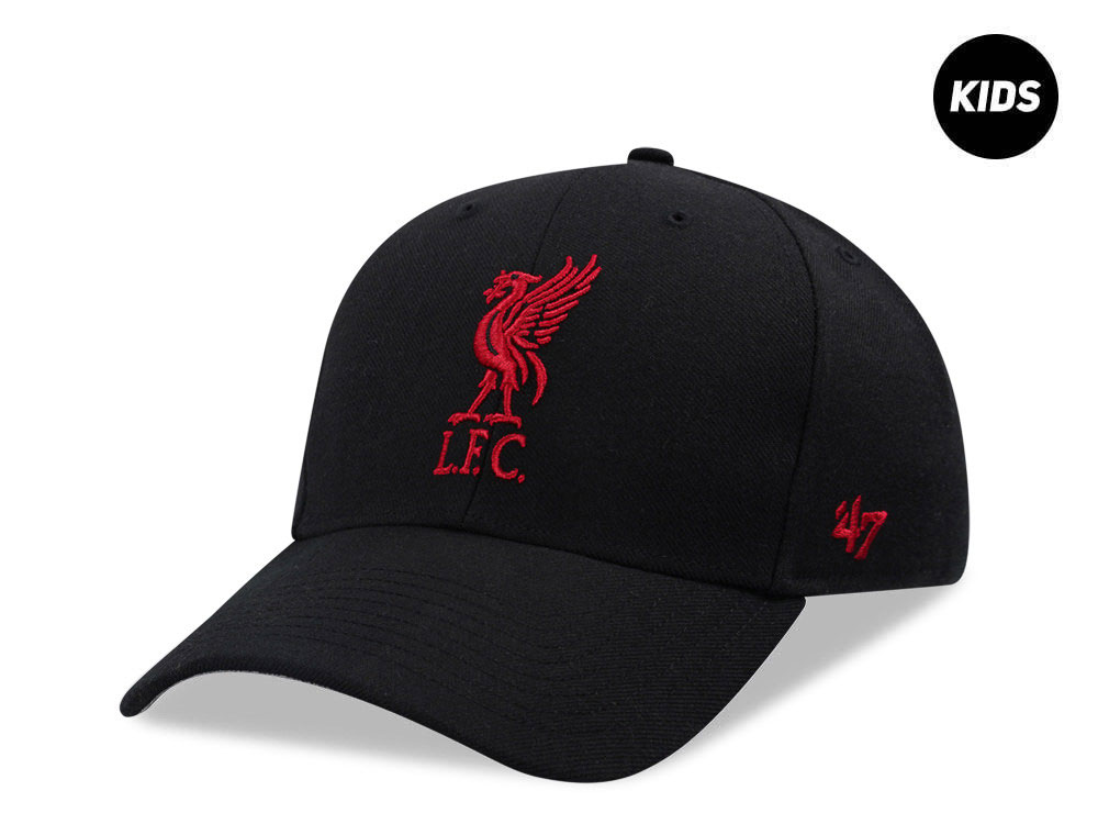 47Brand Liverpool FC Black and Red MVP Strapback Cap