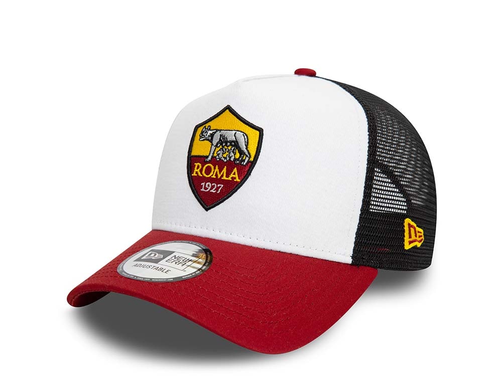 New Era AS Roma White Red A Frame Trucker Snapback Cappellini