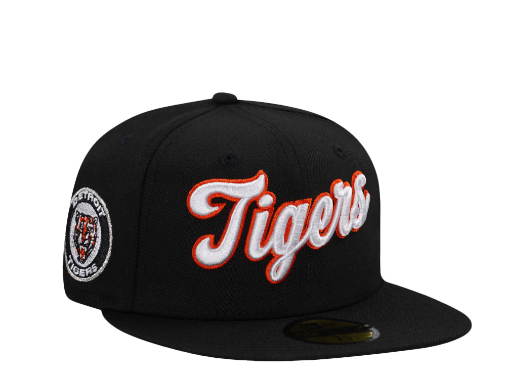 New Era Detroit Tigers Script Black Prime Edition 59Fifty Fitted Cap