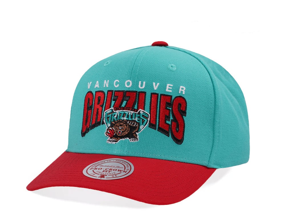 Mitchell & Ness Vancouver Grizzlies Hardwood Classic Pro Crown Fit Teal Snapback Cap