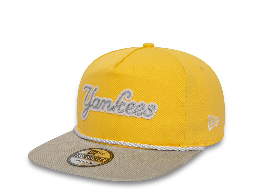 New Era New York Yankees Cord Visor Yellow Golfer Snapback Cappellini