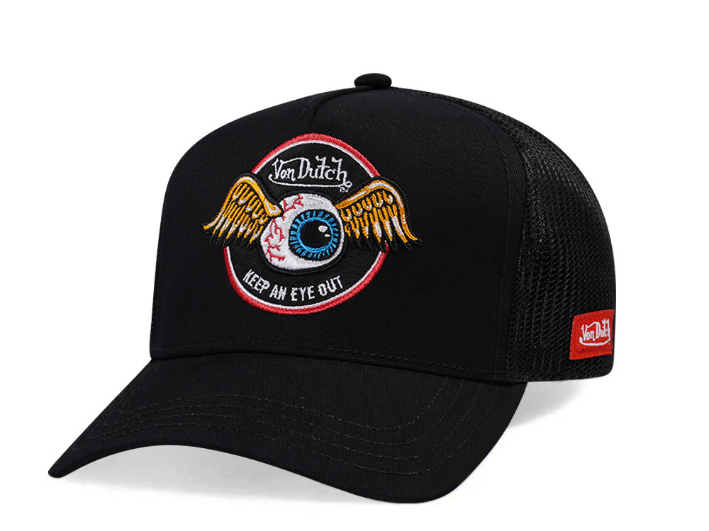 Von Dutch Keep An Eye Out Black Edition Trucker Snapback Cap