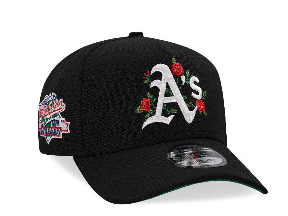 New Era Oakland Athletics World Series 1989 Black Flowers 9Forty A Frame Snapback Cap