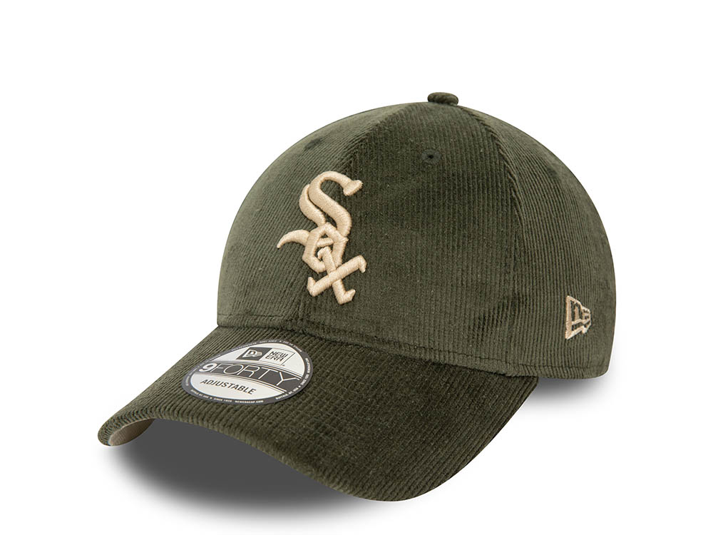 New Era Chicago White Sox Cord Olive 9Forty Strapback Cappellini