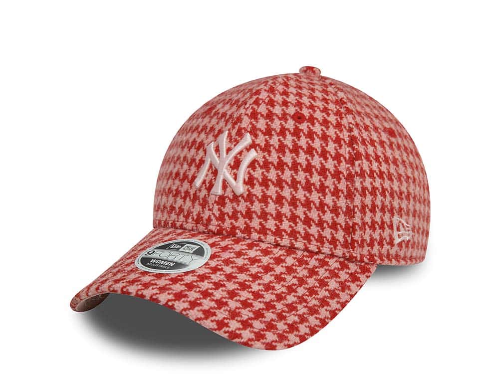 New Era New York Yankees Houndstooth Pink Womens 9Forty Snapback Cap