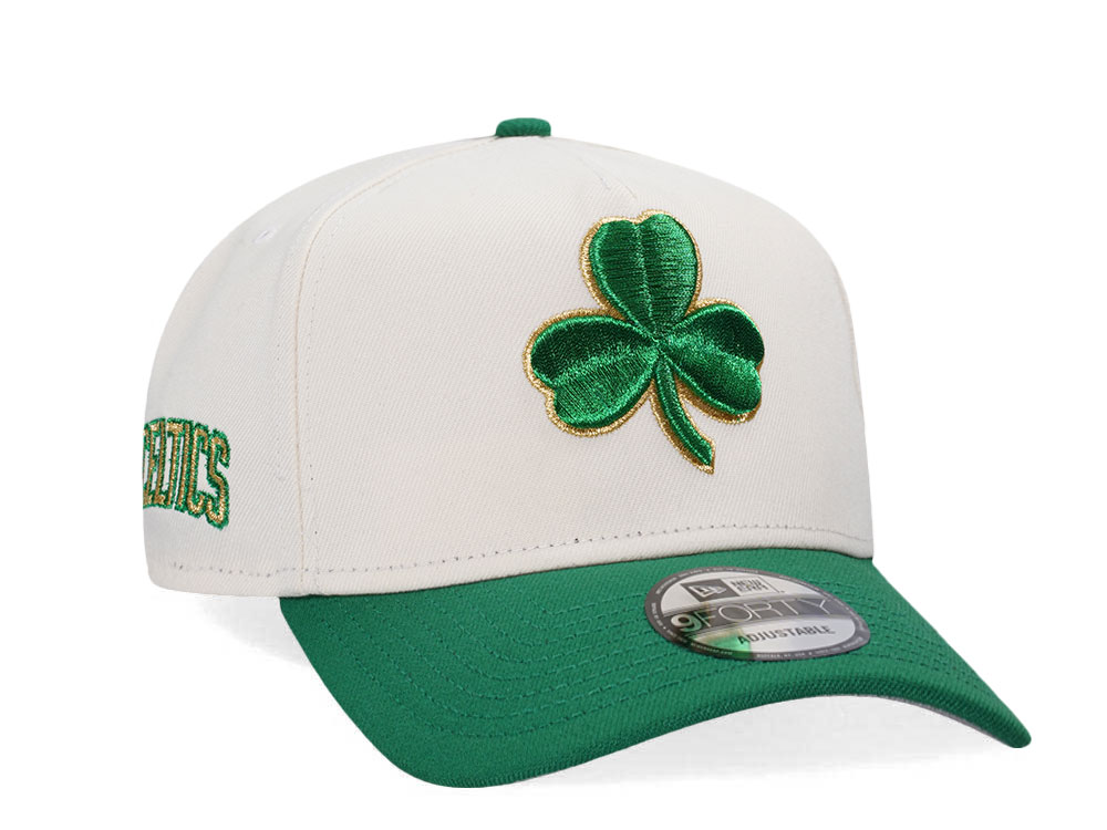 New Era Boston Celtics Chrome Gold Two Tone Edition A Frame Snapback Cappelini