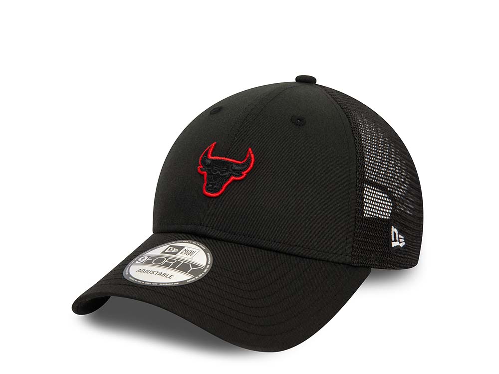 New Era Chicago Bulls Black Trucker 9Forty Strapback Cappellini