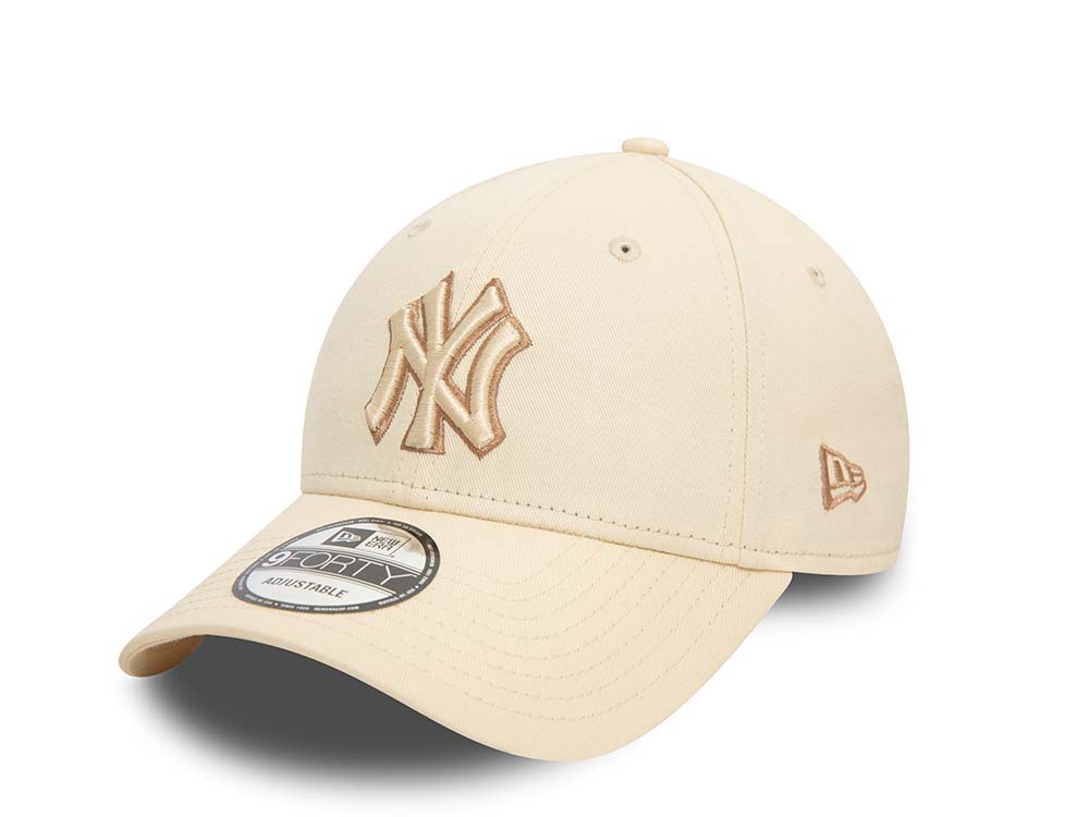 New Era New York Yankees Beige Outline 9Forty Strapback Cappellini