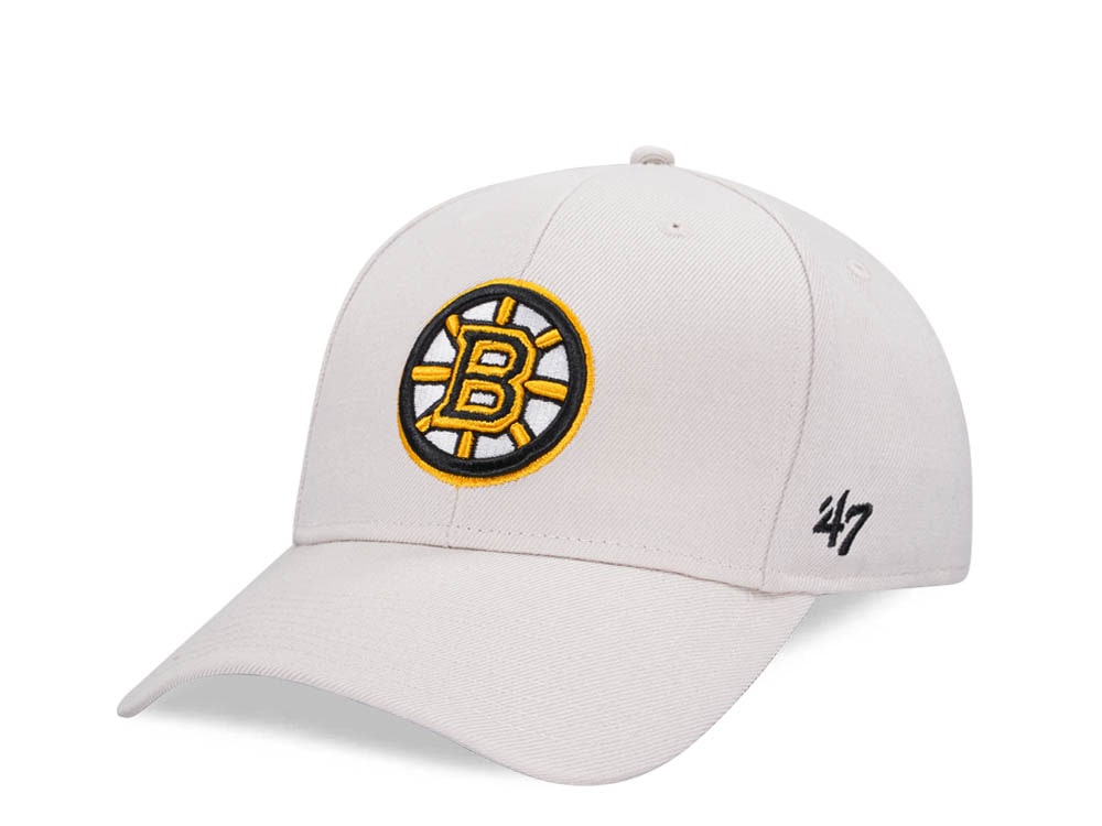 47Brand Boston Bruins Bone MVP Snapback Cap