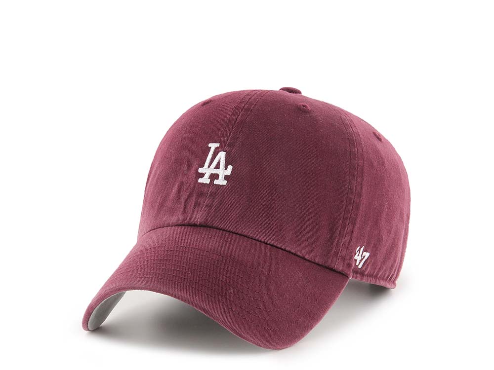 47Brand Los Angeles Dodgers Dark Maroon Base Runner Clean up Strapback Cap