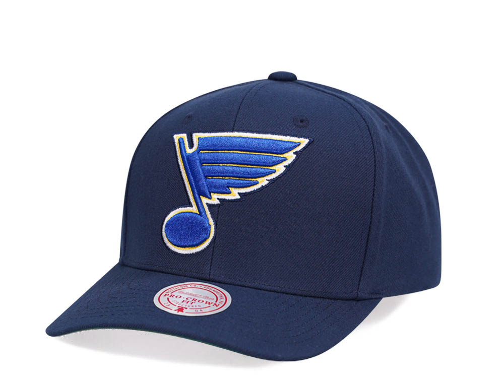 Mitchell & Ness St. Louis Blues Team Ground 2.0 Pro Navy Snapback Cap