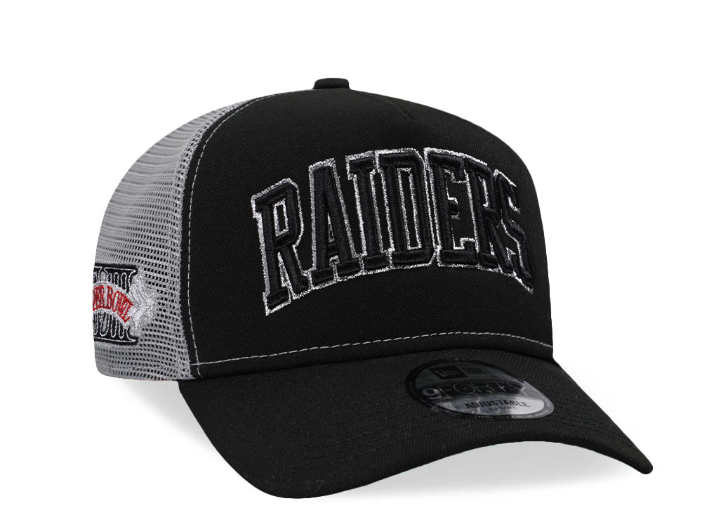 New Era Las Vegas Raiders Super Bowl XVIII Vintage Trucker 9Forty A Frame Snapback Cap