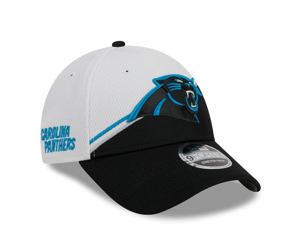 New Era Carolina Panthers NFL Sideline 2023 Black White  9Forty Snapback Cap