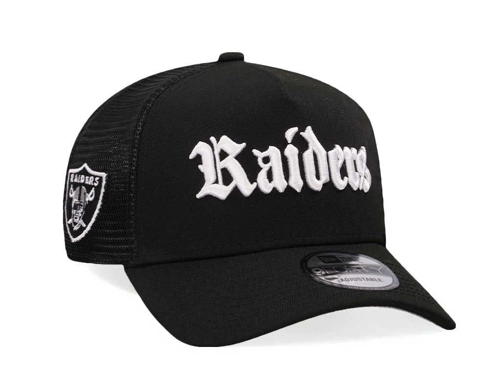 New Era Las Vegas Raiders Black Trucker A Frame 9Forty Snapback Cappelini