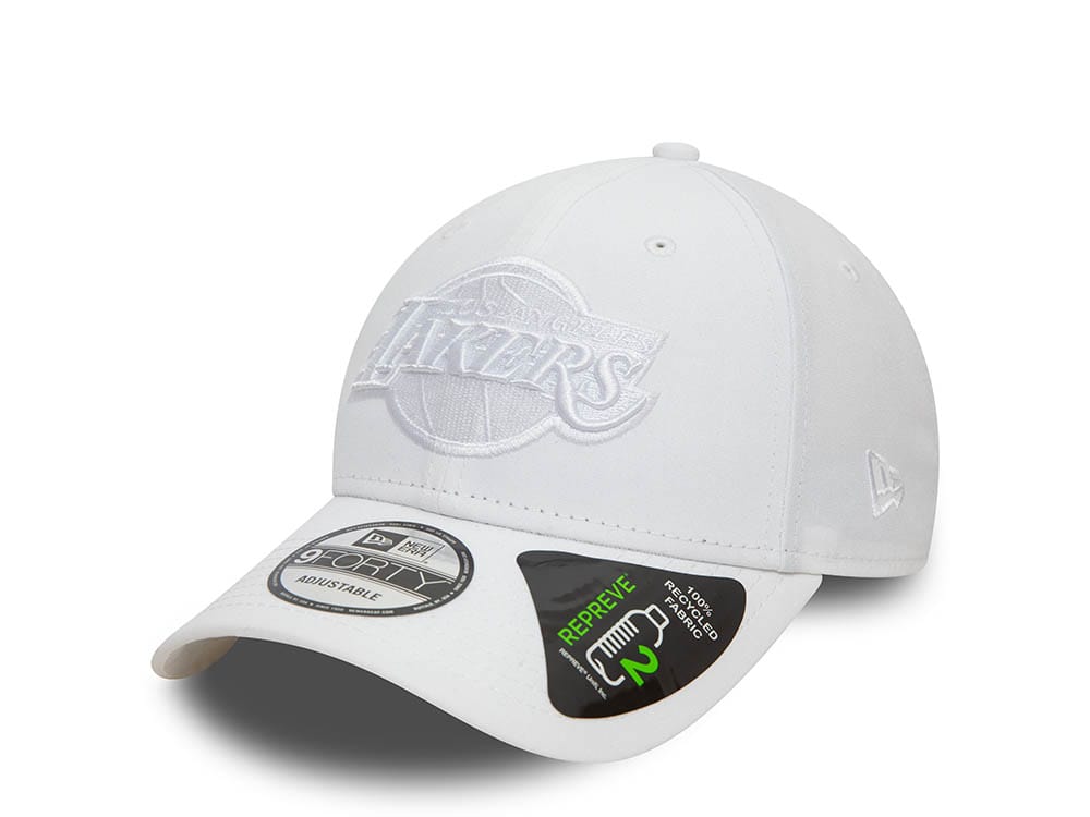 New Era Los Angeles Lakers Repreve Outline White 9Forty Strapback Cappellini