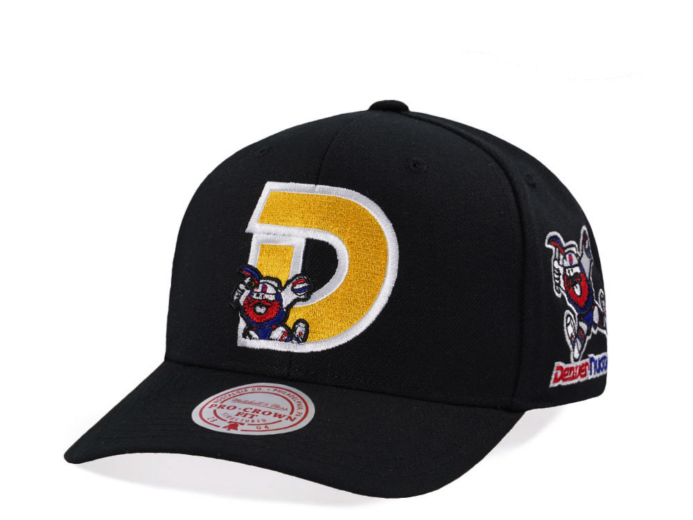 Mitchell & Ness Denver Nuggets Hardwood Classic Pro Crown Fit Black Snapback Cap