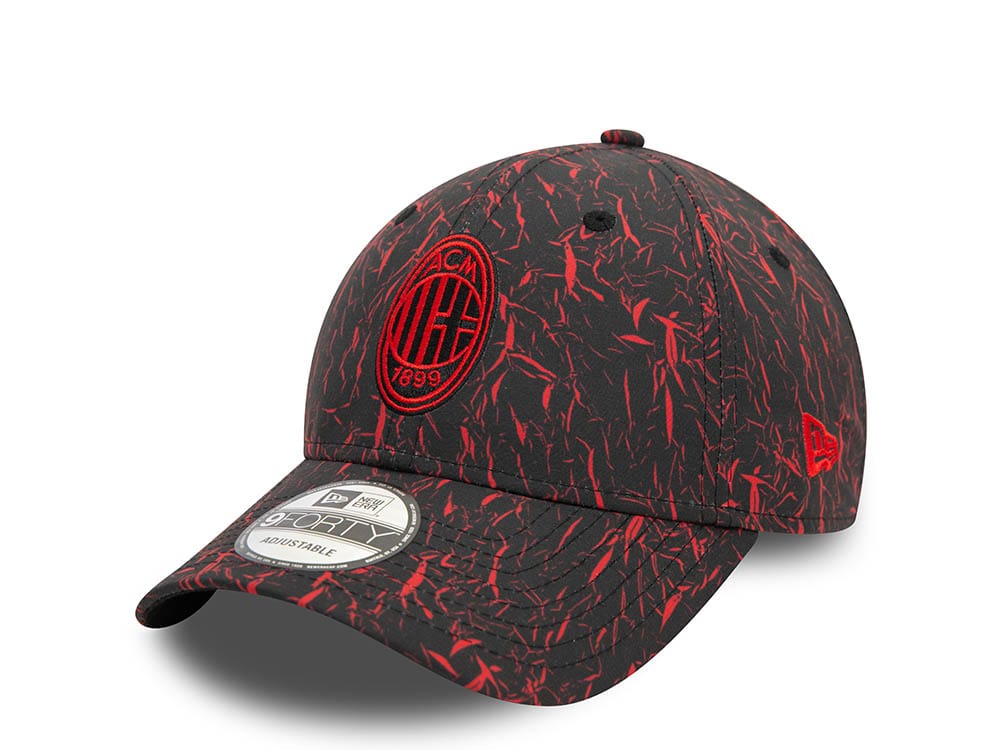 New Era AC Milan Black Crinkle 9Forty Strapback Cappellini