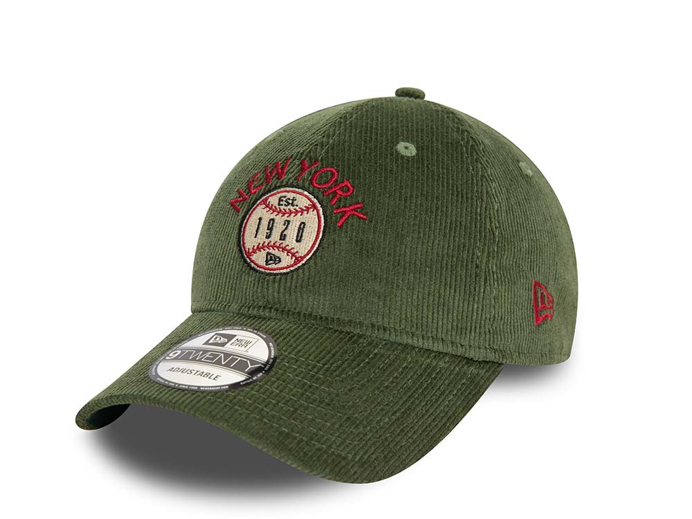 New Era Logo Cord Dark Green 9Twenty Strapback Cappellini