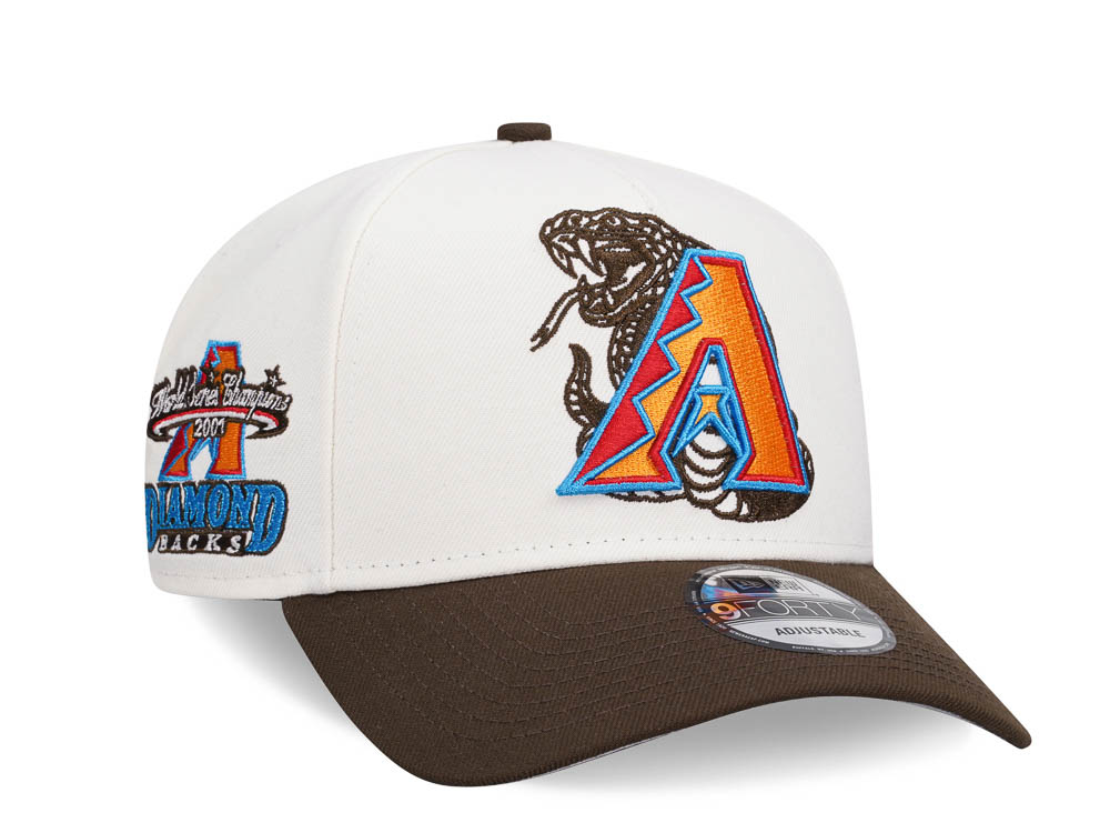 New Era Arizona Diamondbacks World Series Champions 2001 Chrome Two Tone Edition 9Forty A Frame Snapback Cap