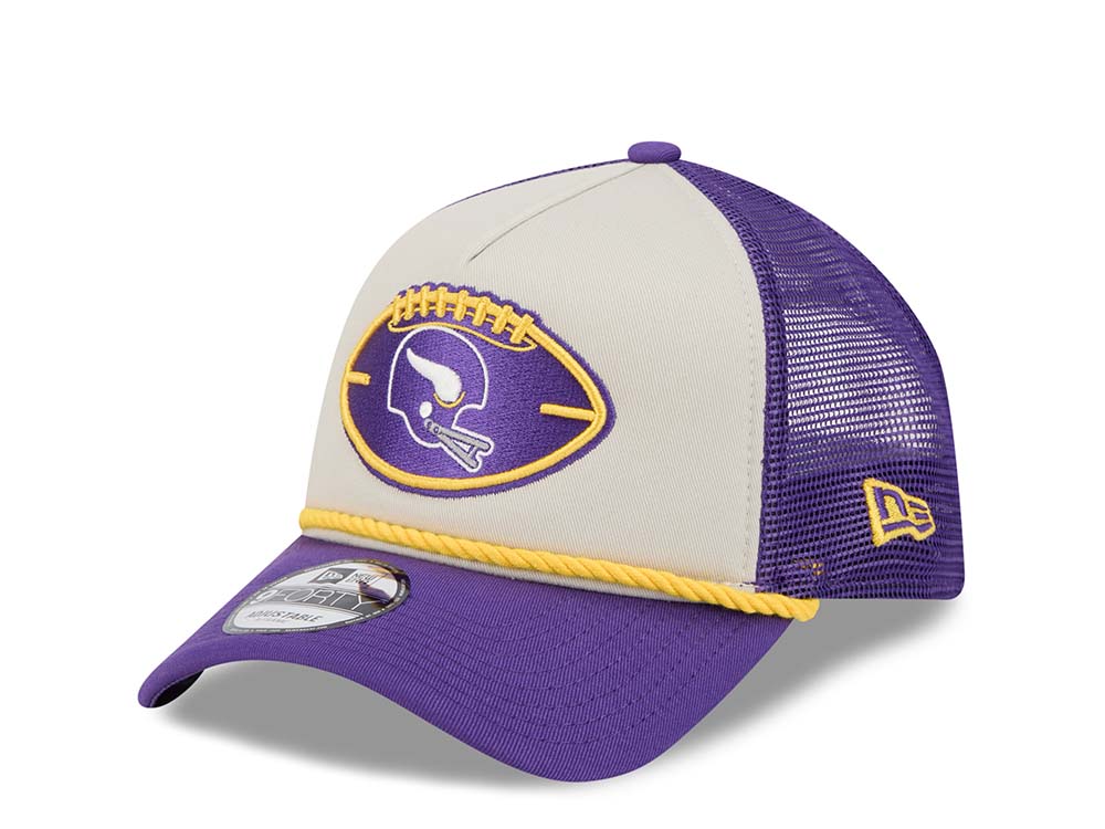 New Era Minnesota Vikings Sideline 2024 9Forty A Frame Trucker Snapback Cappellini