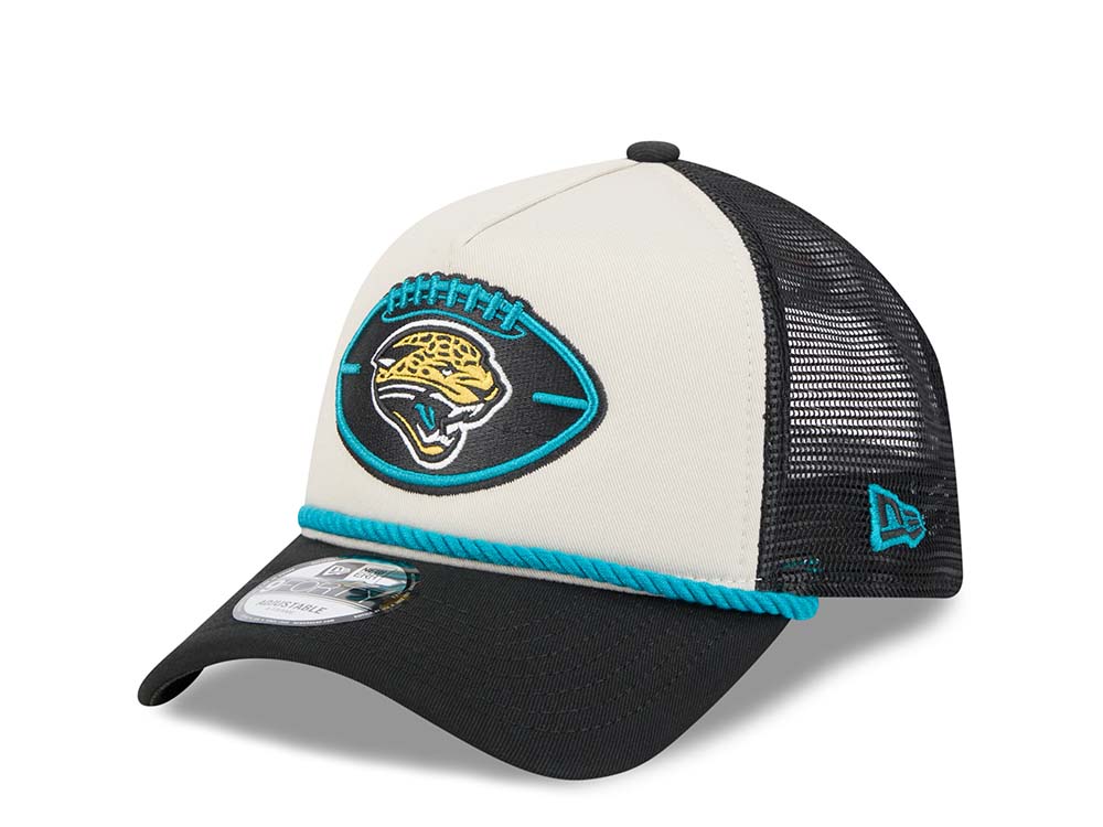 New Era Jacksonville Jaguars Sideline 2024 9Forty A Frame Trucker Snapback Cappellini