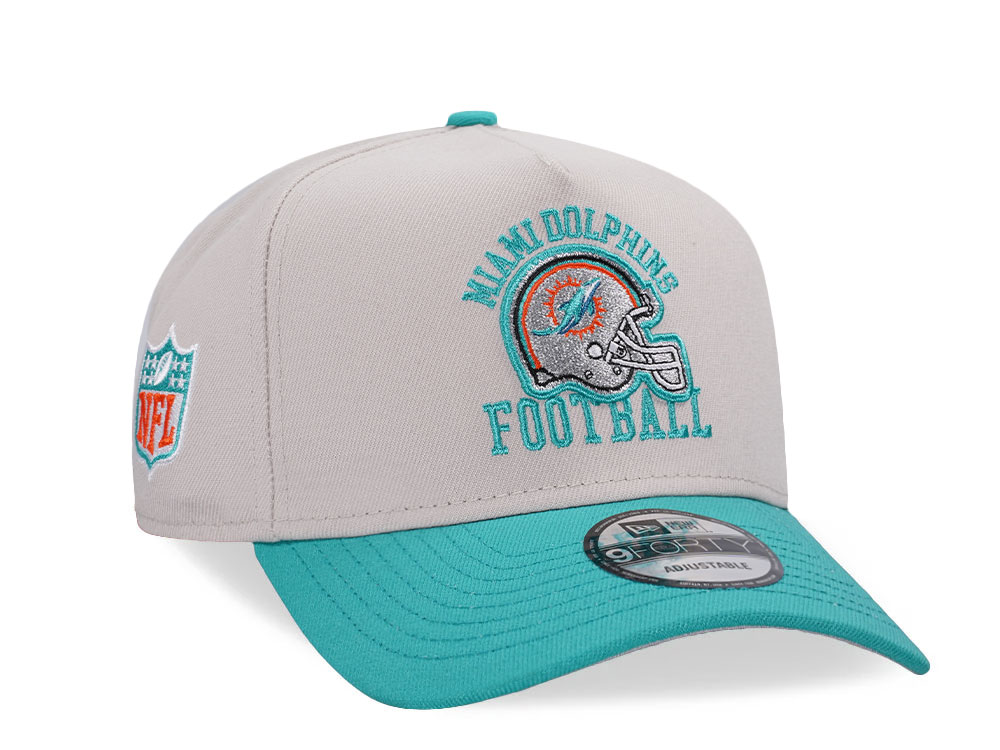 New Era Miami Dolphins Stone Two Tone 9Forty A Frame Snapback Cap